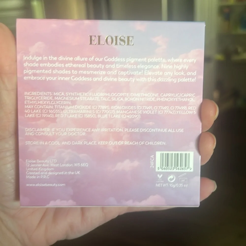 Eloise Goddess Eyeshadow Palette Bright Shimmer Blue Pink Teal NIB